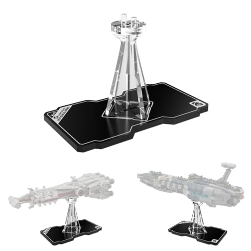 Acryl Display-Ständer kompatibel mit Lego 75376 Tantive IV/75377 Invisible Hand Bausatz, klarer individueller(nur Display-Ständer, kein Modell enthalten) von cooldac