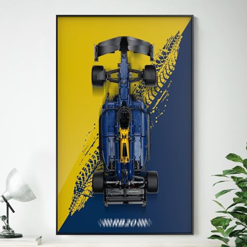 Display Wallboard für Lego Technic Oracle Red Bull Racing RB20 F1, Wandhalterung für Lego 42206 Modell(Modell Nicht im Lieferumfang enthalten), Platzsparende einfache Montage Kreative Heimdekoration von cooldac
