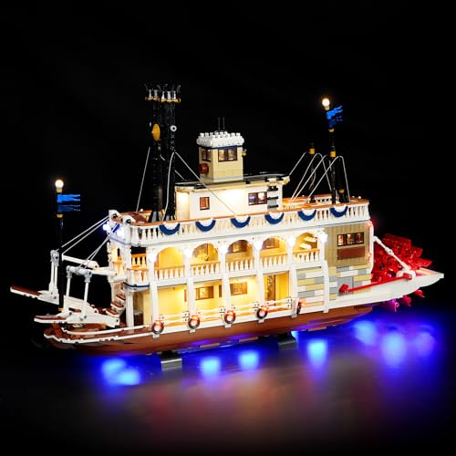 LED-Beleuchtungsset für Lego Flussdampfer 21356 Ideen, nur Licht, Nicht enthalten das Modell Set, dekorative kreative Beleuchtung Kit für Lego 21356 von cooldac