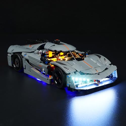 LED-Licht Kit Kompatibel mit Lego Technic Koenigsegg Jesko Absolut Super Sports Car, LED Beleuchtungsset for Lego 42173 (Nur Licht, Keine Modelle) (LED Light Set for Lego 42173) von cooldac