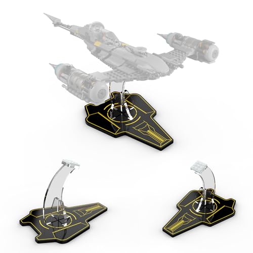 cooldac Acryl Display-Ständer kompatibel mit Lego Der N-1 Starfighter des Mandalorianers Bausatz, klarer individueller Ständer kompatibel mit Lego 75325(nur Display-Ständer, kein Modell Enthalten) von cooldac