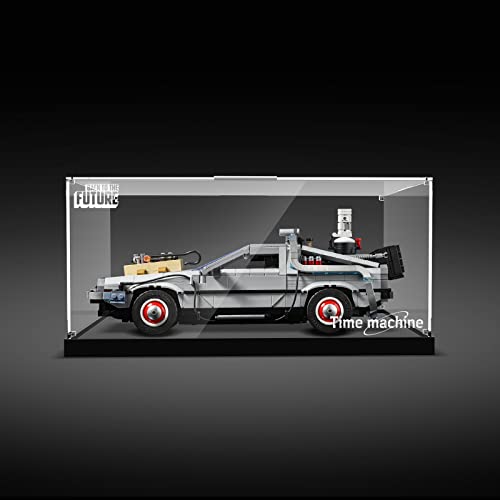 cooldac Acryl Vitrine Box für Lego 10300 Zurück in die Zukunft Delorean DMC 12 Zeitmaschine, staubdicht Transparent Clear Display Box Vitrine Vollständig Durchsichtig (Das Modell Nicht enthalten) von cooldac