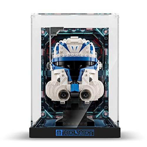 cooldac Acryl Vitrine Box für Lego 75350 Star Wars Clone Commander Cody Helm, staubdicht Transparent Clear Display Box Vitrine (Das Modell Nicht enthalten) von cooldac