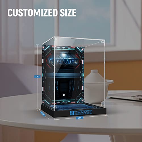 cooldac Acryl Vitrine Box für Lego Star Wars 75351 Princess Leia Boushh Helmet Modellbausatz, staubdicht Transparent Clear Display Box Vitrine (Das Modell Nicht enthalten) von cooldac