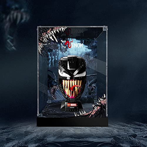 cooldac Acryl Vitrine Box kompatibel mit Lego Venom ​76187 Modellset, staubdicht transparent klar Display Box Vitrine (Das Modell Nicht enthalten) von cooldac