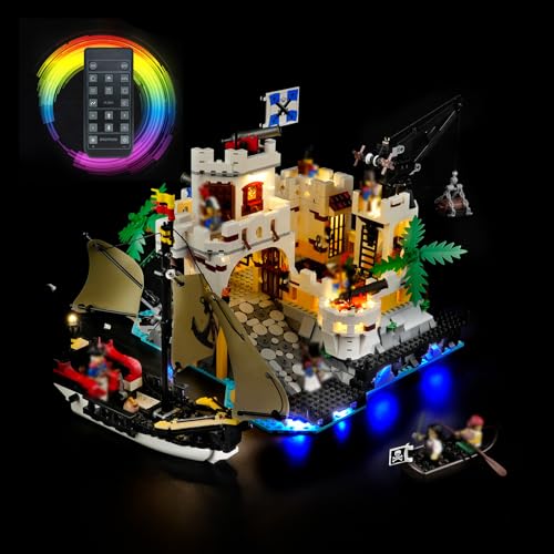 cooldac LED Licht Set für Lego 10320 Eldorado Fortress, Fernbedienung Licht Set Kompatibel mit Lego 10320 Bausteine Modell, Kreative Dekorlichter für Lego 10320 Set, Nicht Eingeschlossen Lego Set von cooldac
