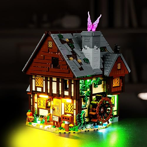 cooldac LED Licht Set für Lego 21341 Disney Hocus Pocus: The Sanderson Sisters' Cottage, Kreative Dekorlichter Licht Set Kompatibel mit Lego 21341 Bausteine Modell, Nicht Eingeschlossen Lego Set von cooldac