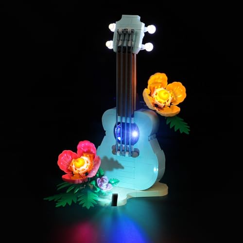 cooldac Led Licht Kit Kompatibel mit Lego 31156 Tropische Ukulele Set (nur Beleuchtung, Keine Modelle), Kreative Dekorlichter Set Kompatibel mit Lego 31156 Tropical Ukulele Bausteine Modell von cooldac