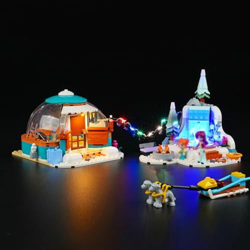 Led Licht Kit Kompatibel mit Lego 41760 Friends Igloo Holiday Adventure(nur Beleuchtung, Keine Modelle), Kreative Dekorlichter Set(LED Light kit for Lego 41760) von cooldac