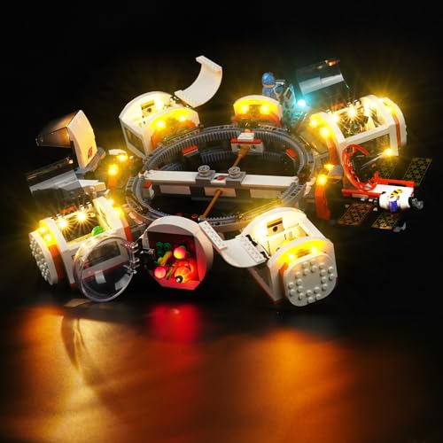 cooldac Led Licht Kit Kompatibel mit Lego 60433 Modulare Raumstation Set (nur Beleuchtung, Keine Modelle), Kreative Dekorlichter Set Kompatibel mit Lego 60433 Modular Space Station Baustein Modell von cooldac