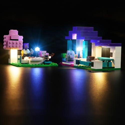 cooldac Led Licht Kit für Lego 21253 Minecraft Das Tierheim Set (Nur Beleuchtung, Kein Lego), Kreative Dekorlichter Set Kompatibel mit Lego Minecraft 21253 Das Tierheim Baustein Modell von cooldac