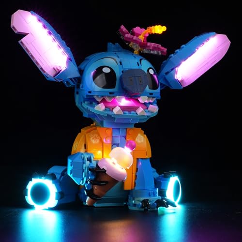 cooldac Led Licht Kit für Lego 43249 Disney Stitch Set (Nur Beleuchtung, Kein Lego), Kreative Dekorlichter Set Kompatibel mit Lego 43249 Disney Stitch Baustein Modell von cooldac