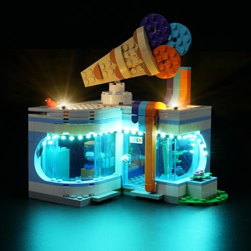 Beleuchtungsset für LLED Light Kit Compatible with Lego 60363 City Ice Cream Parlor Set, Creative Decorative Lights Set(nur Lichter, Nicht Modelle) (Led Light Set for Lego 60363) von cooldac