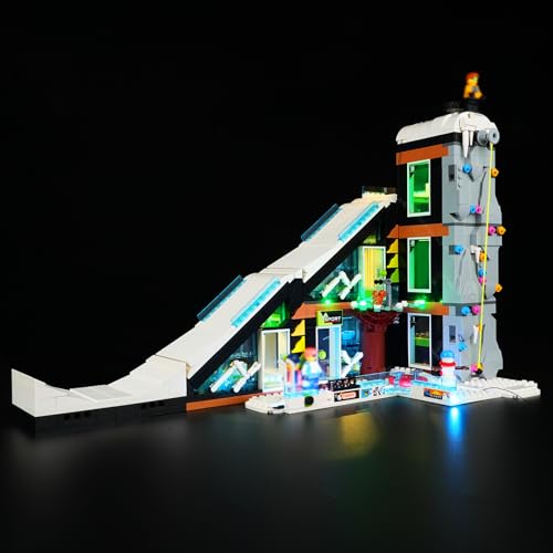 cooldac Led Licht Kit Kompatibel mit Lego 60366 City Wintersportpark Set (nur Beleuchtung, Keine Modelle), Kreative Dekorlichter Set Kompatibel mit Lego 60366 City Wintersportpark Bausteine Modell von cooldac