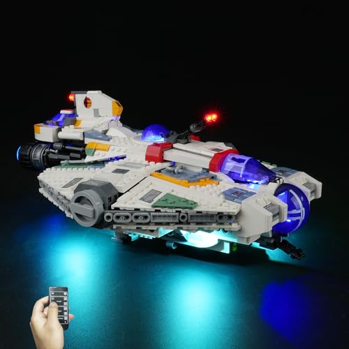 cooldac Led Licht Kit für Lego 75357 Star Wars Ghost & Phantom II Set(Nur Beleuchtung, Kein Lego), Fernbedienung Kreative Dekorlichter Set Kompatibel mit Lego 75357 Ghost & Phantom II Set Modell von cooldac