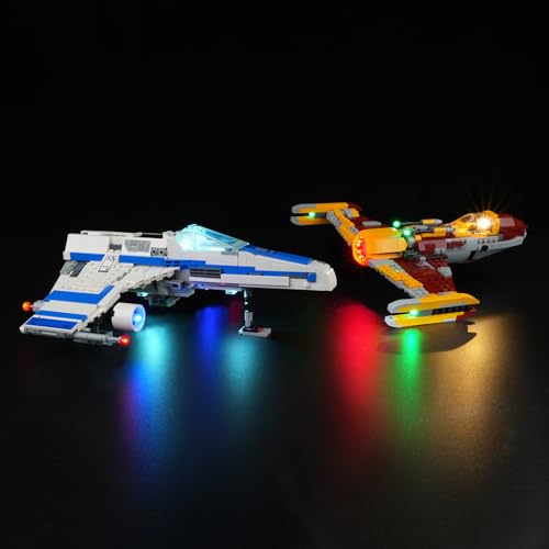 cooldac Led Licht Kit für Lego 75364 Star Wars New Republic E-Wing vs. Shin Hatis Starfighter(Nur Beleuchtung, Kein Lego), Dekorlichter Set für Lego Star Wars New Republic E-Wing vs. Shin Hatis Modell von cooldac