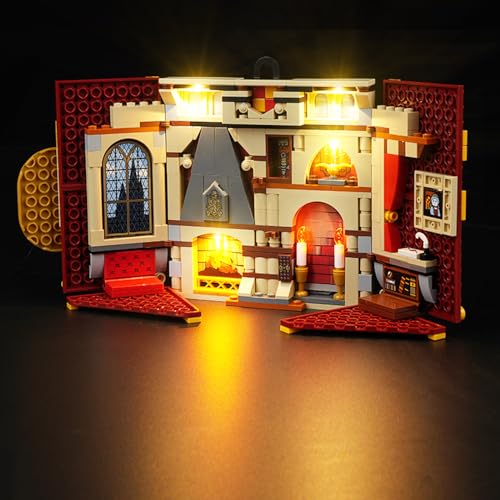 cooldac Led Licht Kit für Lego 76409 Harry Potter Hausbanner Gryffindor Set(Nur Beleuchtung, Kein Lego), Kreative Dekorlichter Set Kompatibel mit Lego 76409 Harry Potter Hausbanner Gryffindor Modell von cooldac