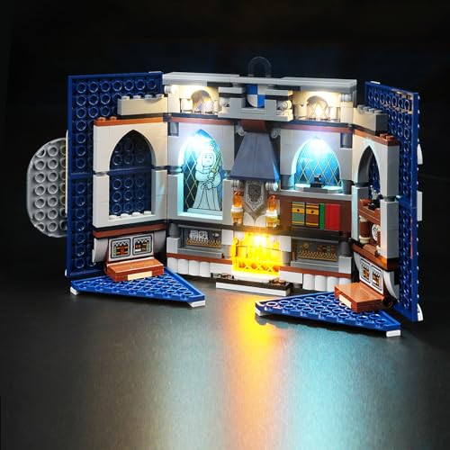 cooldac Led Licht Kit für Lego 76411 Harry Potter Hausbanner Ravenclaw Set(Nur Beleuchtung, Kein Lego), Kreative Dekorlichter Set Kompatibel mit Lego 76411 Harry Potter Hausbanner Ravenclaw Modell von cooldac