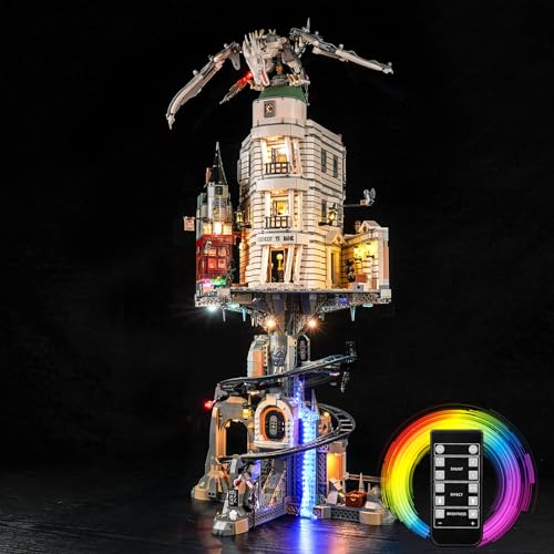 cooldac Led Licht Kit für Lego 76417 Gringotts Zaubererbank Sammleredition(Nur Beleuchtung, Kein Lego), Fernbedienung Dekorlichter Set Kompatibel mit Lego Harry Potter Gringotts Wizarding Bank Modell von cooldac