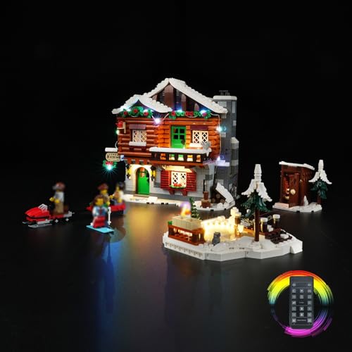 cooldac Led Licht Kit für Lego Icons 10325 Almhütte Winter Village (Nur Beleuchtung, Kein Lego), Fernbedienung Kreative Dekorlichter Set Kompatibel mit Lego 10325 Alpine Lodge Wintervillage Modell von cooldac