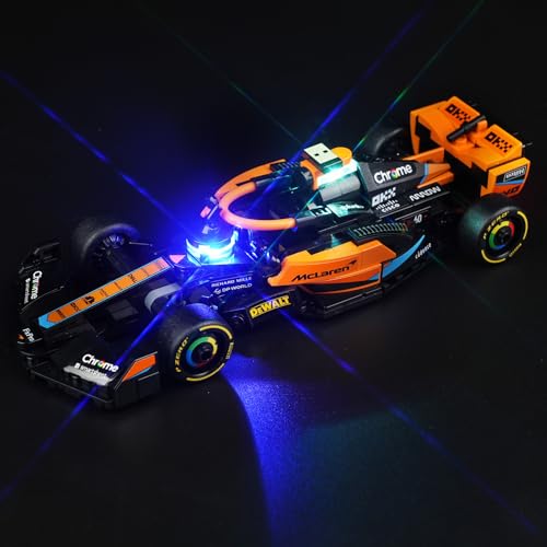 cooldac Led Licht Kit für Lego Speed Champions 76919 McLaren Formel-1 Rennwagen Set(Nur Beleuchtung, Kein Lego), Kreative Dekorlichter Set Kompatibel mit Lego 76919 McLaren Formel-1 Rennwagen Modell von cooldac