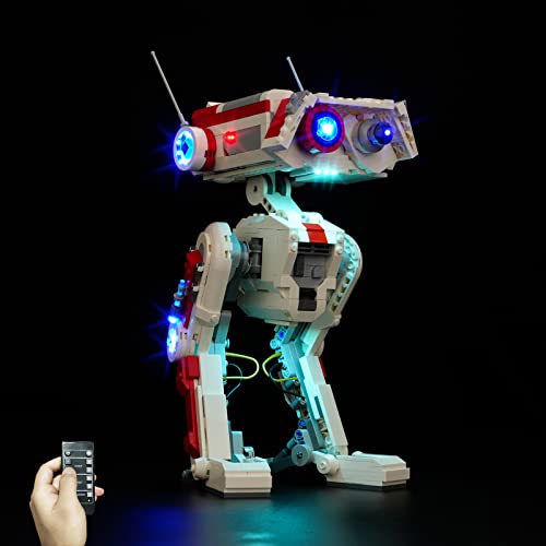cooldac Licht-Kit Kompatibel mit Lego 75335 Star Wars BD-1 bewegliche Droidenfigur Modellbausatz, Led Beleuchtungs Set Kompatibel mit Lego 75335-Fernbedienungsversion (nur Lichter, Keine Modelle) von cooldac