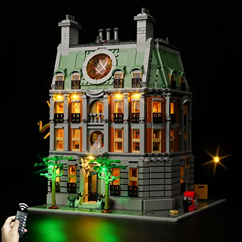 cooldac Licht-Kit für Lego 76218 Marvel Sanctum Sanctorum Building Set with Doctor Strange, Led Beleuchtungs Set Kompatibel mit Lego 76218- Fernbedienungsversion (nur Lichter, Keine Lego-Modelle) von cooldac