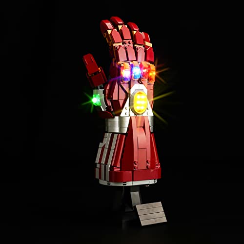 cooldac Licht-Kit für Lego 76223 Iron Man Nano Gauntlet, Led Beleuchtungs Set Kompatibel mit Lego 76223 Nano Gauntlet Modell, Kreative Dekorlichter für Lego 76223 Set, Nicht Eingeschlossen Lego Set von cooldac
