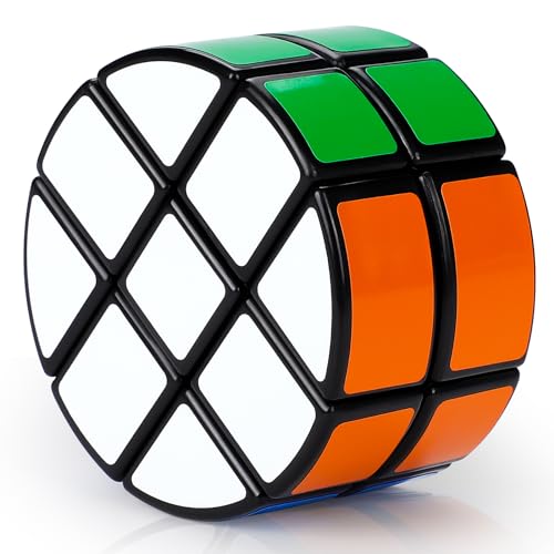 Coolzon Kreisförmig Zauberwürfel 2x3x3 Spezial Twist Würfel Circular Geschwindigkeits PVC Aufkleber 66mm, Schwarz von Coolzon