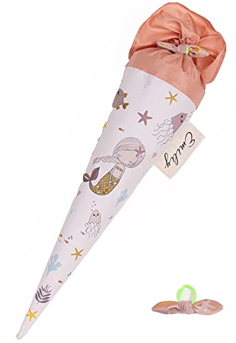 coopz Schultüte Meerjungfrau mit Haarschleife Rosa Handmade Zuckertüte, Farbe:Altrosa coopz Schultüte Meerjungfrau mit Haarschleife Rosa Handmade Zuckertüte, Farbe:Altrosa von coopz