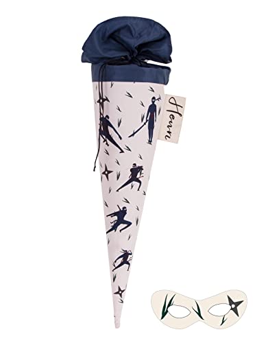 coopz Schultüte Ninja 50 cm mit Superheldenmaske personalisiert mit Name Handmade Zuckertüte Einschulung Schulstart, Farbe:schwarz coopz Schultüte Ninja 50 cm mit Superheldenmaske personalisiert mit Name Handmade Zuckertüte Einschulung Schulstart, Farbe:schwarz von coopz