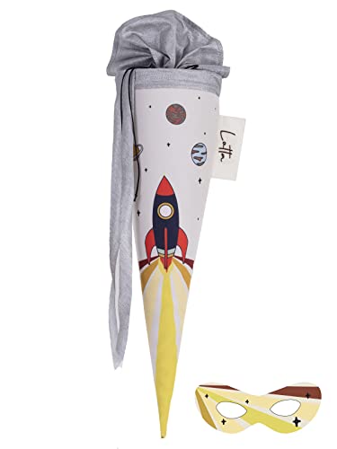 coopz Schultüte Rakete mit Superheldenmaske personalisiert mit Name Handmade Zuckertüte Einschulung Schulstart, Farbe:gelb coopz Schultüte Rakete mit Superheldenmaske personalisiert mit Name Handmade Zuckertüte Einschulung Schulstart, Farbe:gelb von coopz