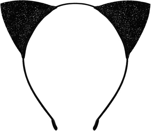 Katzen-Stirnband, Haarschmuck für Frauen, Einheitsgröße, perfekt für Halloween, Cosplay, Partyzubehör, Haarstyling, Kostümball, Geschenk (schwarzes Haarband2) von corgi butt