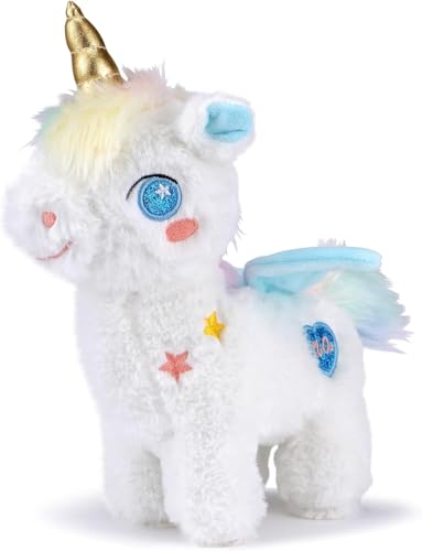 Plüsch-Einhorn-Plüschtiere-Kissen-Spielzeug, Cute Soft Rainbow Unicorn Plushie Dolls with Wings von corgi butt
