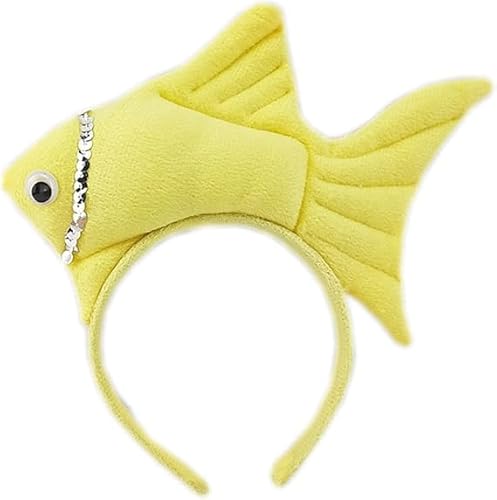 corgi butt Fisch Goldfisch Meeresleben Meerestier Kostüm Stirnband Zubehör für Halloween Dress Up (gelb) von corgi butt