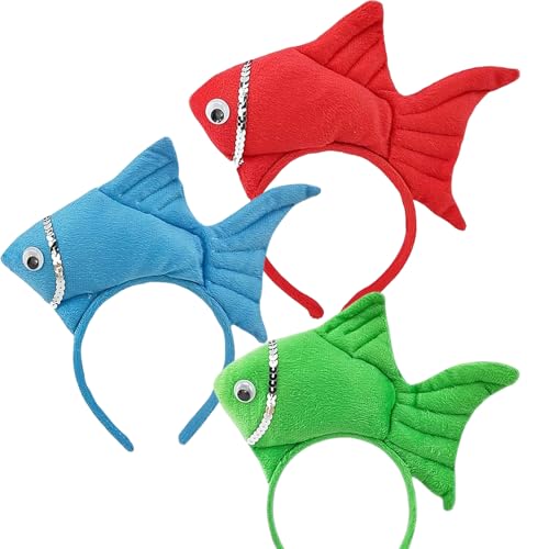 corgi butt Fisch Goldfisch Meeresleben Meerestier Kostüm Stirnband Zubehör für Halloween Verkleiden (rot, blau, grün) von corgi butt