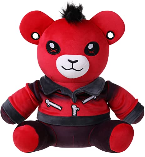 Ember der Punk-Teddy | 25cm Rocker Plüschie Stofftier, Plüschtier, Teddybär Kuscheltier, rot schwarz von corimori