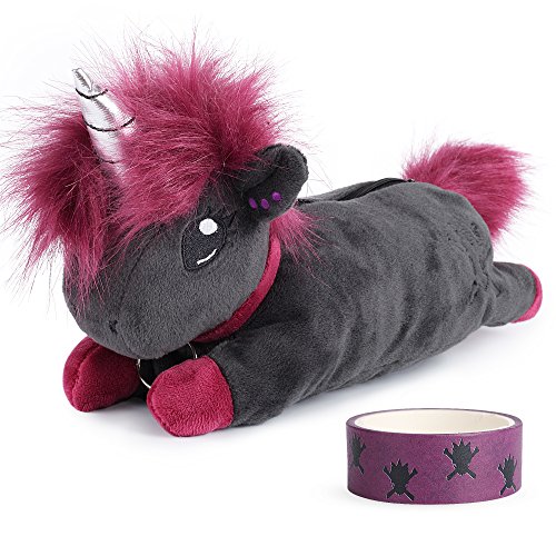 corimori 1845-001 - Punk-Einhorn Ruby Mäppchen Federmäppchen, Jungen Mädchen Teenager, Schwarz Pink von corimori