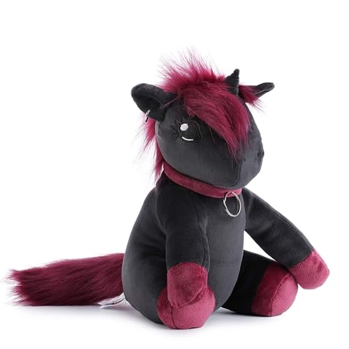 corimori 1849-002 1849 - „Ruby“ das Punk-Einhorn Plüschtier Kuscheltier Stofftier, Kinder Baby Jungen Mädchen, 26cm, Schwarz von corimori