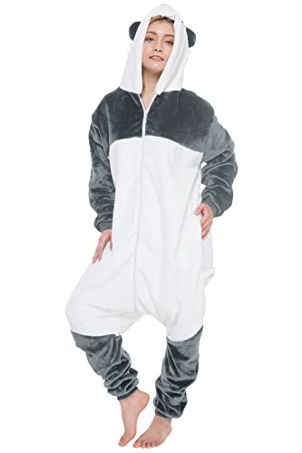 corimori 1852 MEI der Panda Damen Herren Onesie Jumpsuit Anzug Einteiler Kostüm Verkleidung Gr. 170-180cm, Blau Weiß von corimori