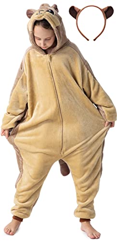 corimori Flauschiges Murmeltier-Kostüm für Kinder mit Haarreif | Karneval Fasching Kostüm Onesie für Mädchen, Jungen | Körpergröße 130-150cm corimori Flauschiges Murmeltier-Kostüm für Kinder mit Haarreif | Karneval Fasching Kostüm Onesie für Mädchen, Jungen | Körpergröße 130-150cm von corimori