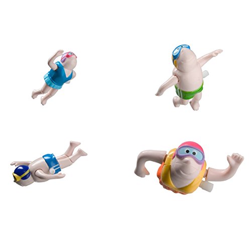 Schwimmer zum Aufziehen - Das putzige Badewammem-Spielzeug - Aufziehfiguren (4er Set) von corpus delicti