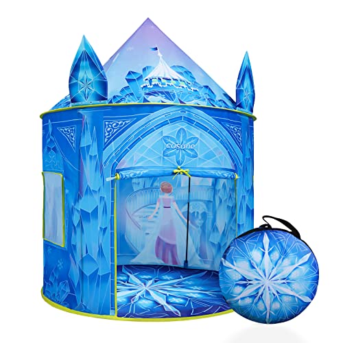 Cosone Kinderzelt für Drinnen und Outdoor, Frozen Geschenk für Mädchen 4 5 6 7 8 Jahre, Frozen Zelt Spielzeug, 101 × 101 × 129 cm, Spielzelt Spielhaus Kinder, Blaues Prinzessinnenschloss Cosone Kinderzelt für Drinnen und Outdoor, Frozen Geschenk für Mädchen 4 5 6 7 8 Jahre, Frozen Zelt Spielzeug, 101 × 101 × 129 cm, Spielzelt Spielhaus Kinder, Blaues Prinzessinnenschloss von cosone