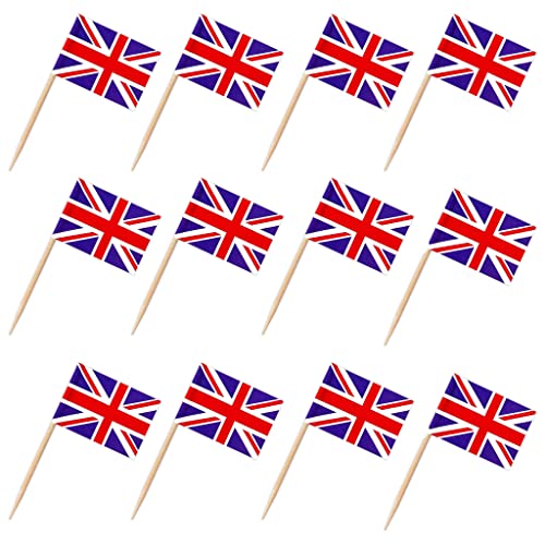 100 Stück Union Jack Zahnstocher Flaggen Cocktail Stick Flaggen,UK Deko Fahne Mini Cupcake Topper Kleine Zahnstocher Großbritannien Fähnchen für Torten Damen Fußball EM Eurovision WM Pub Party Dekor 100 Stück Union Jack Zahnstocher Flaggen Cocktail Stick Flaggen,UK Deko Fahne Mini Cupcake Topper Kleine Zahnstocher Großbritannien Fähnchen für Torten Damen Fußball EM Eurovision WM Pub Party Dekor von COSORO