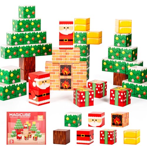 cossy Magnetische Bausteine 56 Stück- Baue Mine Welt mit Weihnachts, Magnetische Bauwelt, Magnetische Fliesen für Kinder, Magnetische Spielzeug, Geschenke für Jungen und Mädchen ab 3 Jahren cossy Magnetische Bausteine 56 Stück- Baue Mine Welt mit Weihnachts, Magnetische Bauwelt, Magnetische Fliesen für Kinder, Magnetische Spielzeug, Geschenke für Jungen und Mädchen ab 3 Jahren von cossy