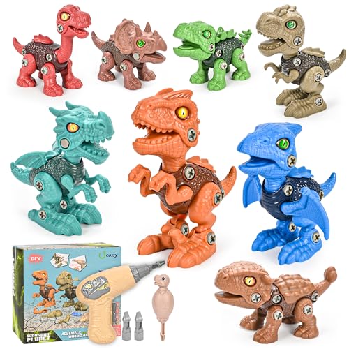 cossy 8 Stück Dinosaurier Spielzeug, Montage Dino Spielzeug mit Elektrische Bohrmaschine, Playmobil Dinosaurier, Lernspiele DIY Kinderspielzeug, Geschenk für Jungen Mädchen cossy 8 Stück Dinosaurier Spielzeug, Montage Dino Spielzeug mit Elektrische Bohrmaschine, Playmobil Dinosaurier, Lernspiele DIY Kinderspielzeug, Geschenk für Jungen Mädchen von cossy
