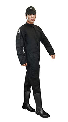 costumebase TIE Jumpsuit Pilot Fluganzug Uniformkostüm + Imperial Black Cap (XXL) von costumebase