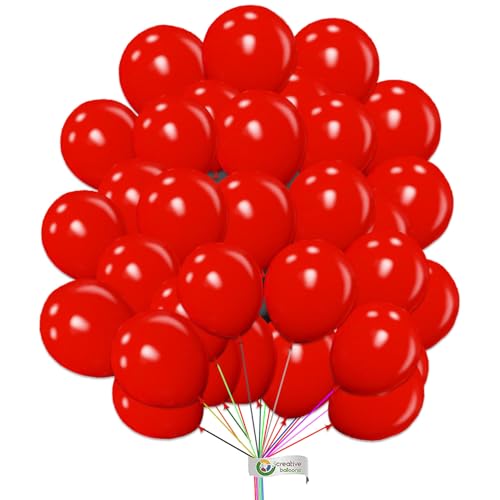 25 Stück Luftballons Packung mit roten einfarbigen Luftballons, 25 cm Luftballons, Geburtstagsfeier, Ballon-Dekoration für Hochzeit, Babyparty, Abschlussfeier 25 Stück Luftballons Packung mit roten einfarbigen Luftballons, 25 cm Luftballons, Geburtstagsfeier, Ballon-Dekoration für Hochzeit, Babyparty, Abschlussfeier von creative balloons