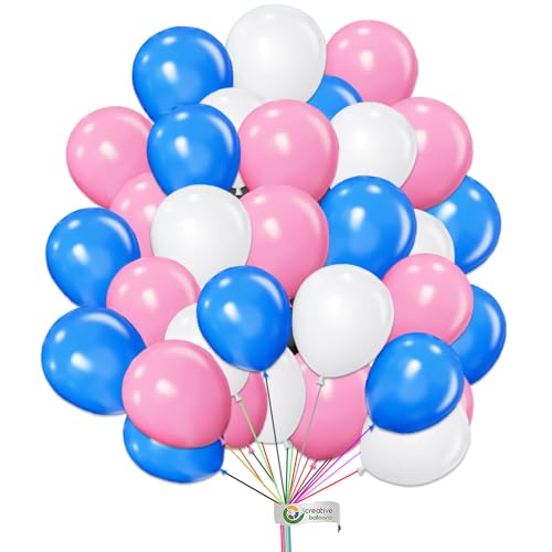 25 Stück Luftballons Rosa, Weiß & Hellblau Einfarbig Luftballons 10 Zoll Luftballons Geburtstag Party Ballon Dekoration für Hochzeit Baby Shower Abschlussfeier 25 Stück Luftballons Rosa, Weiß & Hellblau Einfarbig Luftballons 10 Zoll Luftballons Geburtstag Party Ballon Dekoration für Hochzeit Baby Shower Abschlussfeier von creative balloons
