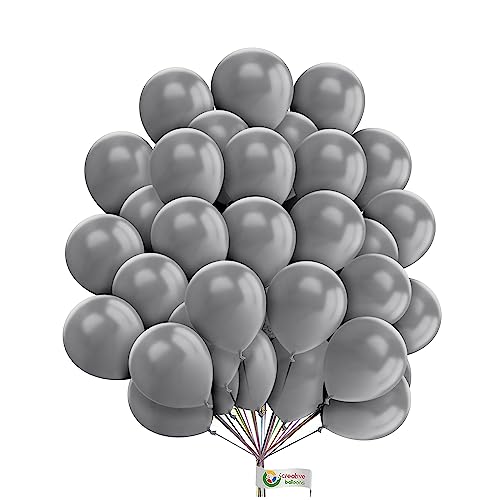Graue Retro-Luftballons, 25,4 cm, Party-Luftballons für Geburtstag, Abschlussfeier, Brautparty, Hochzeit, Hintergrunddekorationen, Fotoshootings, 50 Stück Ballonpackung Graue Retro-Luftballons, 25,4 cm, Party-Luftballons für Geburtstag, Abschlussfeier, Brautparty, Hochzeit, Hintergrunddekorationen, Fotoshootings, 50 Stück Ballonpackung von creative balloons
